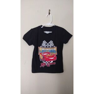 Disney Pixar Cars Lightning‎ McQueen Black Graphic T-Shirt Boys Size 3T Racing